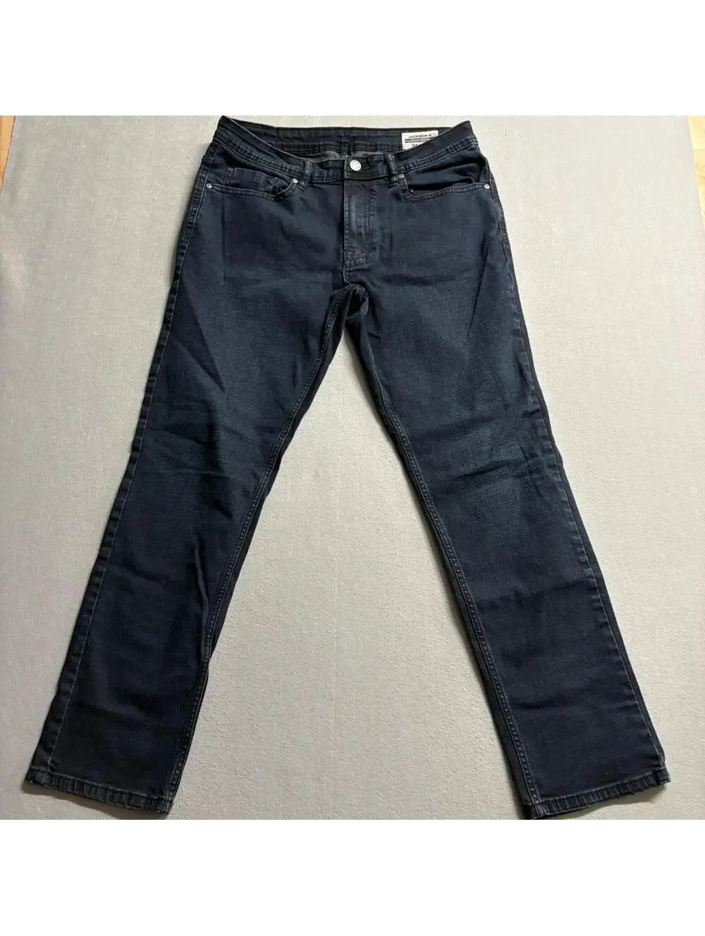Buffalo David Bitton Jackson-X Jeans Mens 34x32 Straight Stretch Dark Wash Blue